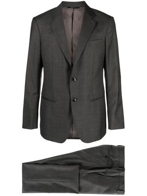 Giorgio Armani checked two-piece wool suit - Grey
