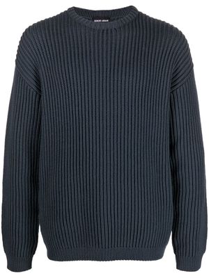 Giorgio Armani chunky-knit jumper - Blue