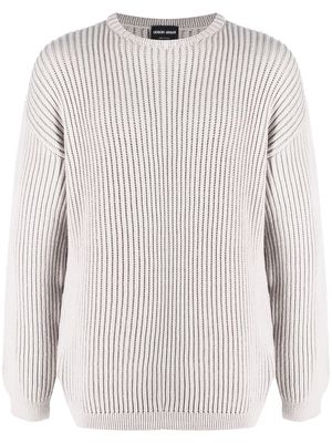 Giorgio Armani chunky knit jumper - Grey