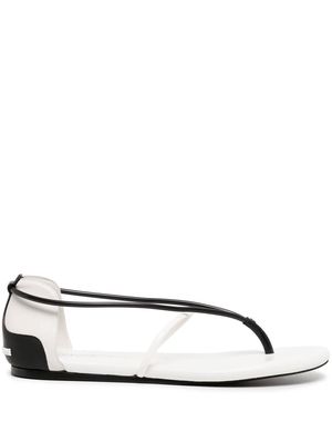Giorgio Armani colour-block flat sandals - White