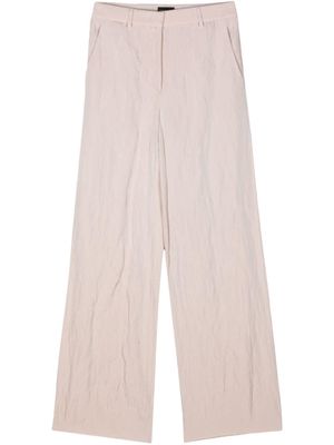 Giorgio Armani creased twill straight trousers - Pink