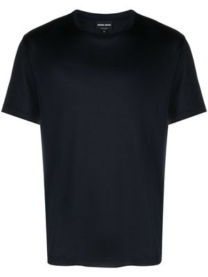 Giorgio Armani crew-neck cotton T-shirt - Blue