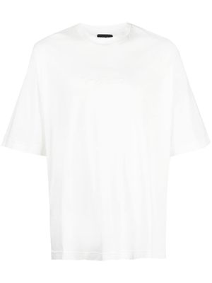 Giorgio Armani debossed-logo cotton T-shirt - White