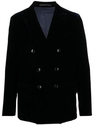 Giorgio Armani double-breasted peaked blazer - Blue