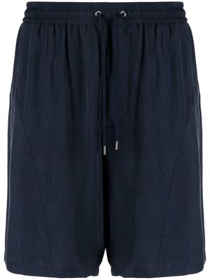 Giorgio Armani drawstring cotton Bermuda shorts - Blue