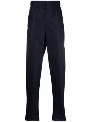 Giorgio Armani elasticated-waist cotton trousers - Blue