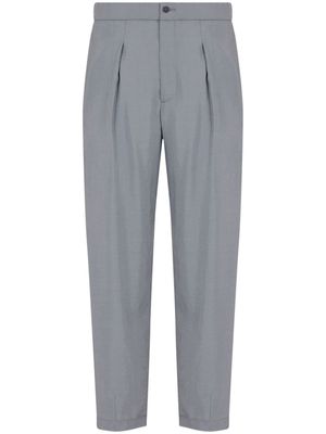 Giorgio Armani elasticated-waistband pleat-detail trousers - Grey