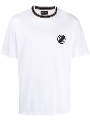 Giorgio Armani embroidered-logo short-sleeve T-shirt - White