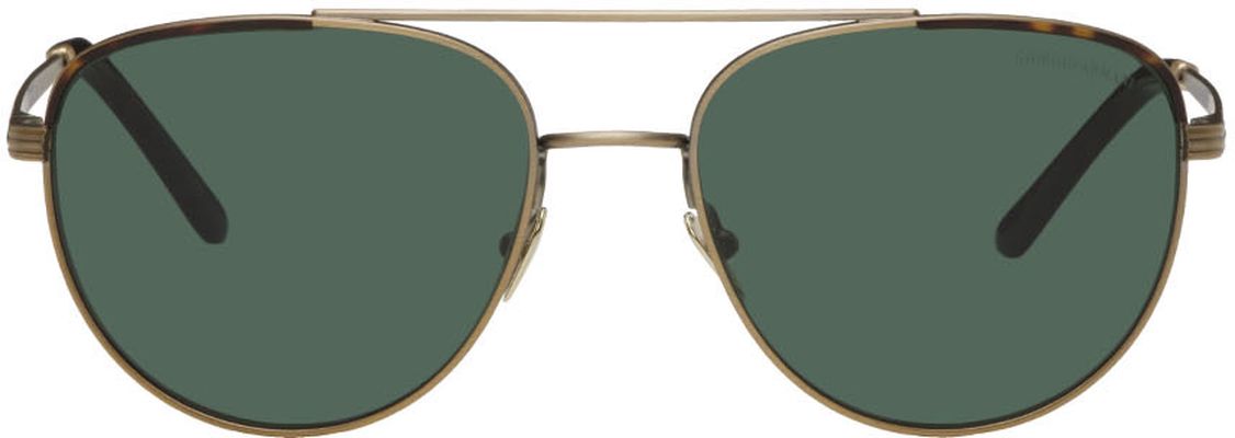 Giorgio Armani Gold Aviator Sunglasses