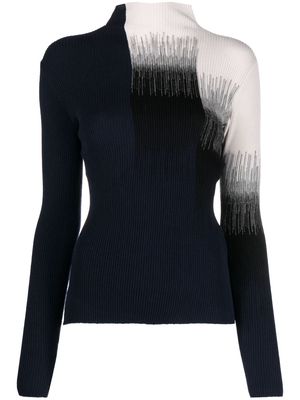 Giorgio Armani gradient-effect knit jumper - Blue