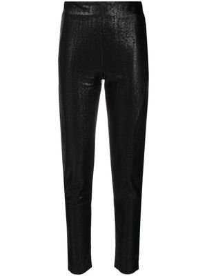 Giorgio Armani high-waist metallic pants - Black