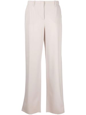 Giorgio Armani high-waist straight-leg trousers - Grey