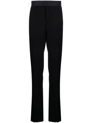 Giorgio Armani high-waisted straight-leg trousers - Blue