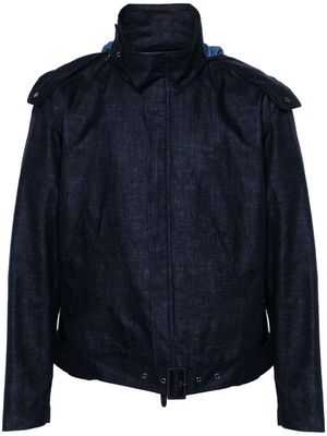 Giorgio Armani hooded linen jacket - Blue