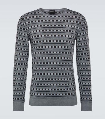Giorgio Armani Jacquard wool-blend sweater