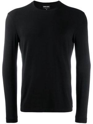 Giorgio Armani jersey sweatshirt - Black