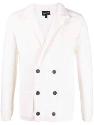 Giorgio Armani knitted double-breasted cardigan - Neutrals