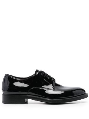 Giorgio Armani leather derby shoes - Black