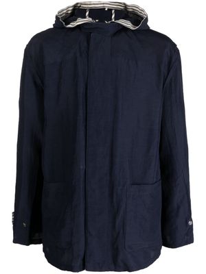 Giorgio Armani lightweight hooded jacket - Blue