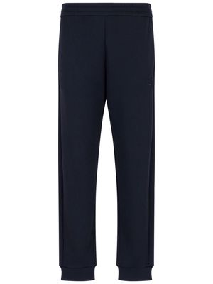 Giorgio Armani logo-embroidered elasticated-waistband track pants - Black