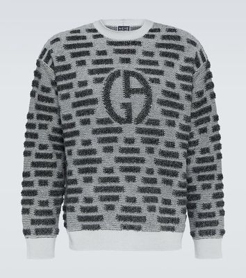 Giorgio Armani Logo intarsia virgin wool sweater