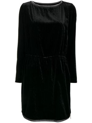 Giorgio Armani long-sleeve shift dress - Black