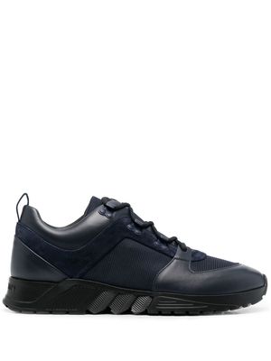 Giorgio Armani low-top contrasting-panel detail sneakers - Blue