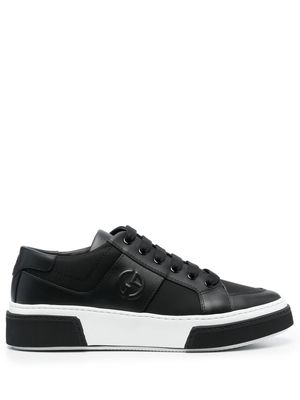 Giorgio Armani low-top lace-up sneakers - Black