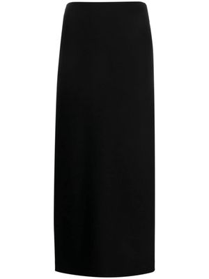 Giorgio Armani mid-rise wool-blend skirt - Black