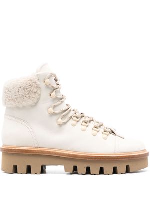 Giorgio Armani Neve leather hiking boots - Neutrals