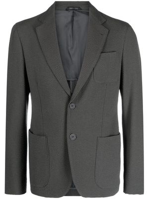 Giorgio Armani notched-lapel single-breasted blazer - Grey