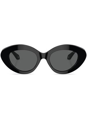 Giorgio Armani oval-frame tinted-lenses sunglasses - Black