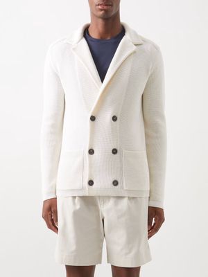 Giorgio Armani - Patch-pocket Wool And Cotton Cardigan - Mens - White