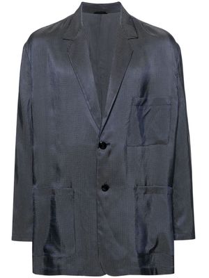 Giorgio Armani patterned-jacquard shirt jacket - Blue