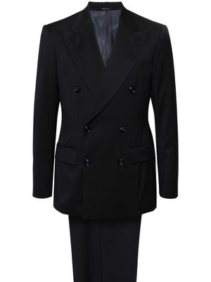 Giorgio Armani peak-lapel double-breasted suit - Blue