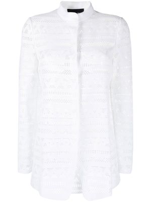 Giorgio Armani perforated-design detail shirt - White