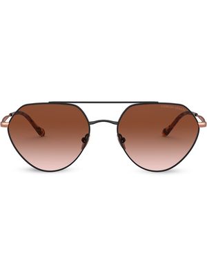 GIORGIO ARMANI pilot-frame sunglasses - Black