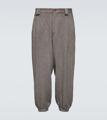 Giorgio Armani Pinstripe cashmere and wool pants
