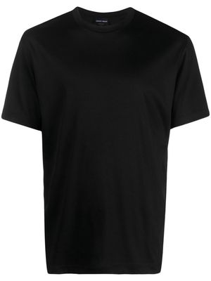 Giorgio Armani plain cotton T-shirt - Black