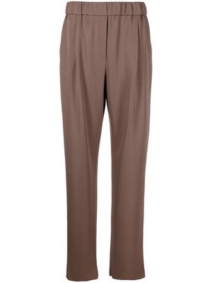 Giorgio Armani pleated high-waist trousers - Brown