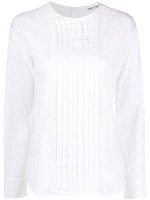 Giorgio Armani Pre-Owned 1970s pleated button-up shirt - White