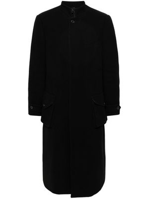 Giorgio Armani Pre-Owned 1980s mock collar concealed-fastening coat - Black