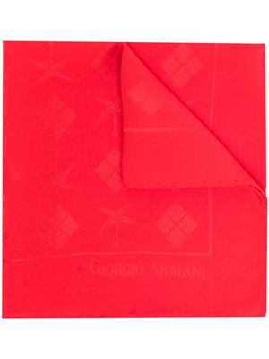 Giorgio Armani Pre-Owned 1990s jacquard silk handkerchief - Red