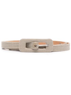 Giorgio Armani Pre-Owned 1990s panelled skinny belt - Neutrals