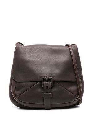 Giorgio Armani Pre-Owned 2000s logo-debossed leather shoulder bag - Brown