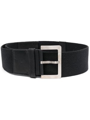 Giorgio Armani Pre-Owned 2000s squared-buckle cotton belt - Black
