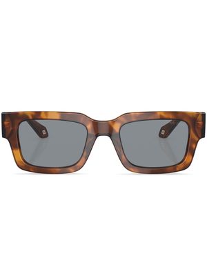 Giorgio Armani rectangle-frame tinted-lenses sunglasses - Brown