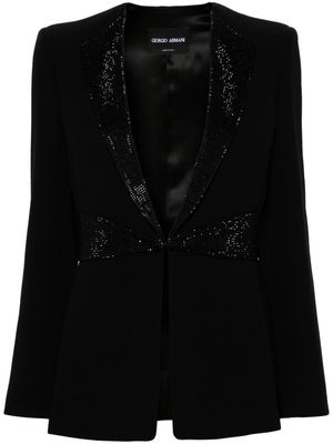 Giorgio Armani rhinestone-embellished blazer - Black