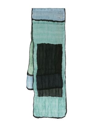 Giorgio Armani shirred silk scarf - Green