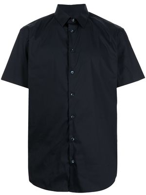 Giorgio Armani short-sleeve cotton-blend shirt - Blue
